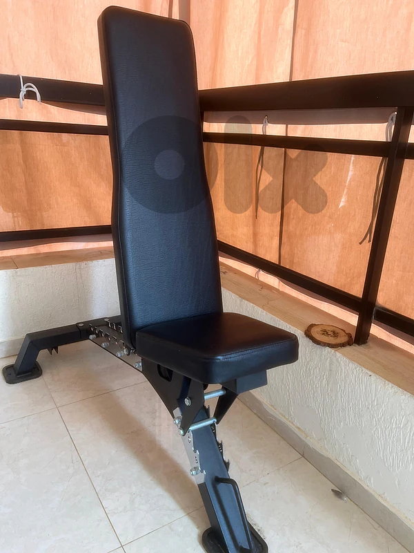 Heavy Duty Bench & Rubber Dumbbells