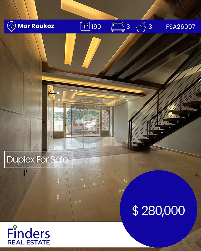 Duplex for sale in Mar Roukoz! شقة دوبلكس للبيع في مار روكز!