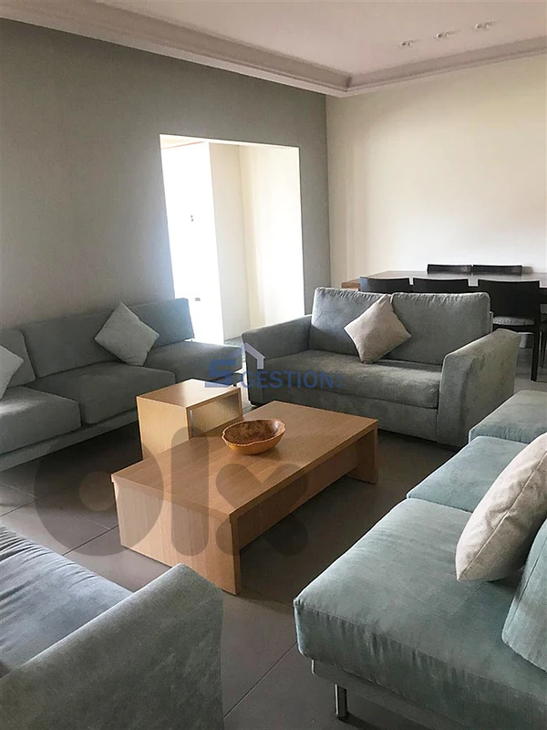 Furnished apartment + balcony in Hamra for rent /شقة في الحمرا للايجار