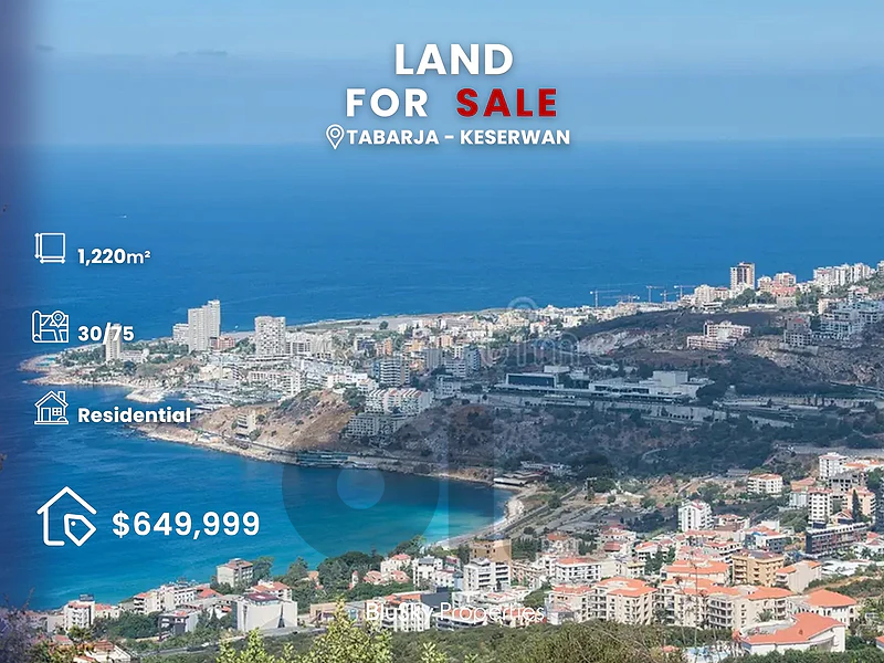 Land For SALE In Tabarja أرض للبيع #CA