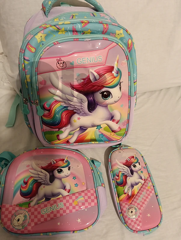 school bag genius set of 3 clean like new 38/28/15 cm
