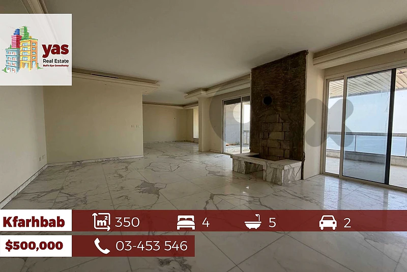 Kfarhbab 350m2 | Generous Flat | Panoramic Sea View | EH
