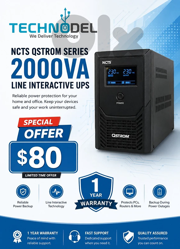 NCTS QSTROM SERIES 2000VA UPS