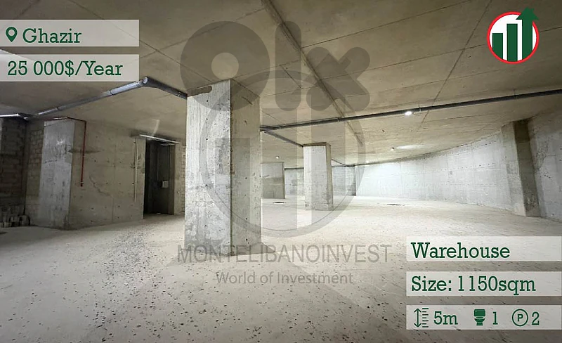 Industrial Warehouse for Rent in Ghazir !!