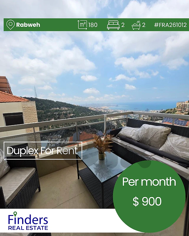 Duplex for rent in Rabweh! شقة دوبلكس للإيجار في ربوة!