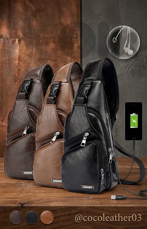 Coco Leather Men's Bags