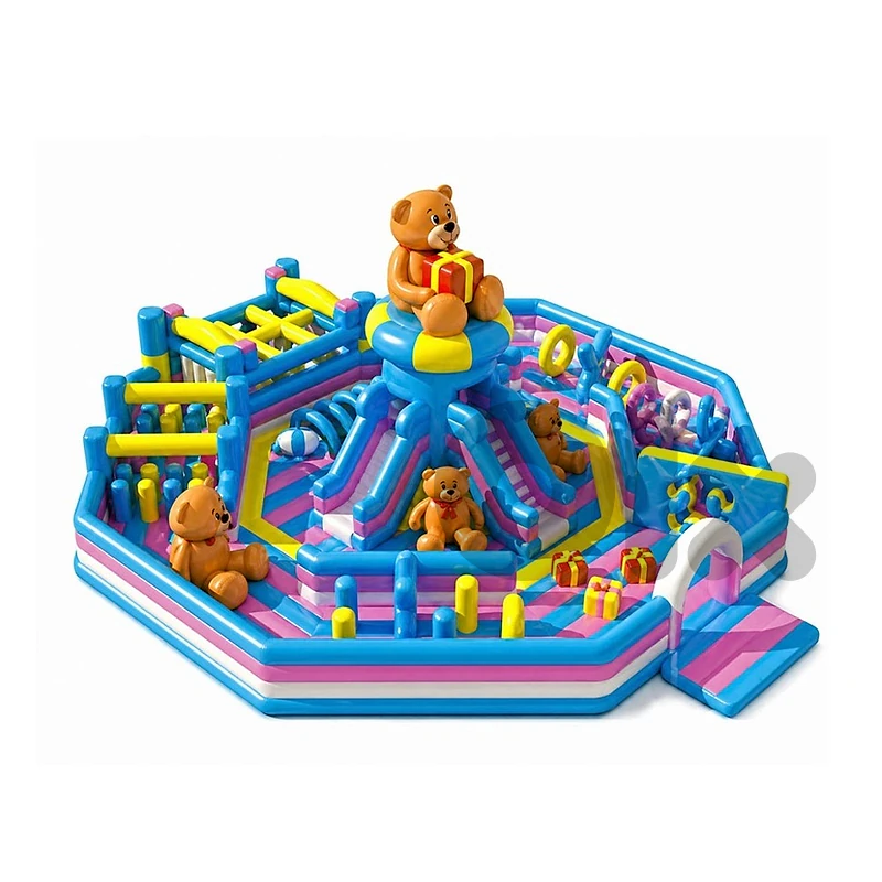 Teddy Bear Themed Inflatable Outdoor Slide 1200x1200x500 CM - زحليطة