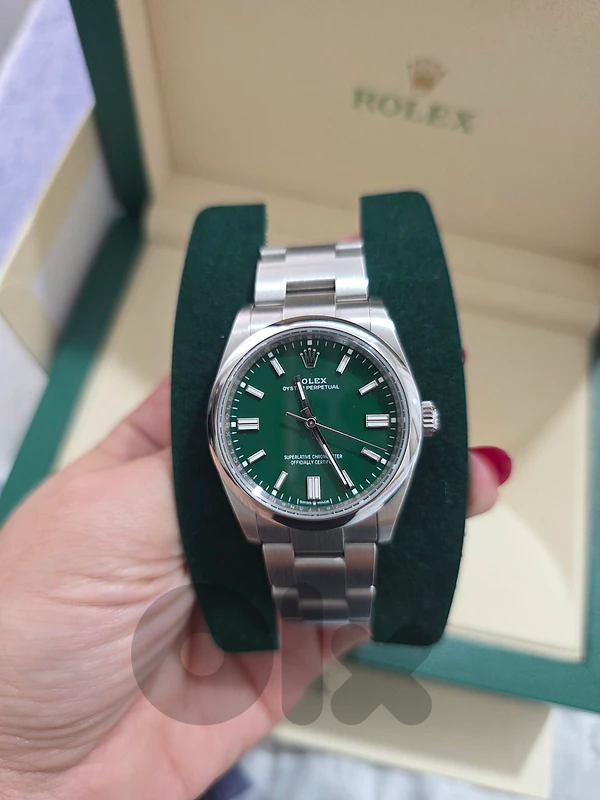 rolex oyster perpetual green dial 36