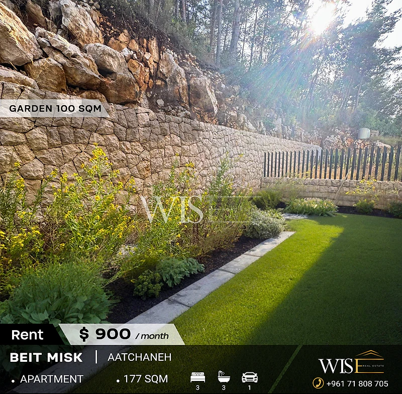 🏠 177 SQM Apartment for RENT in Beit Misk - Aatchaneh!