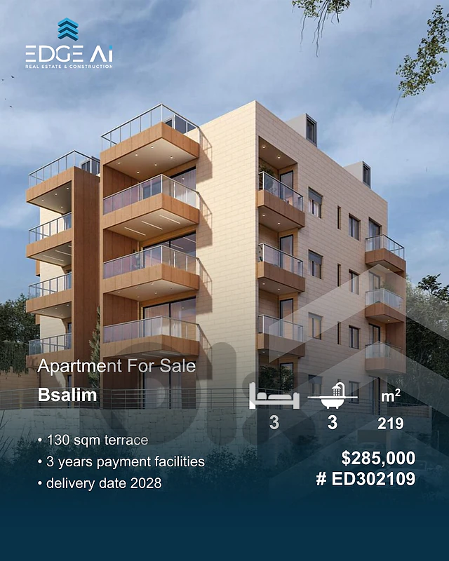 Apartment under construction for sale/Bsalim/#ED302109