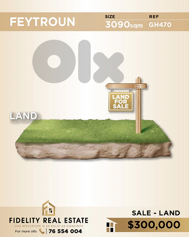 Land for sale in Feytroun GH470 أرض  للبيع في فيطرون
