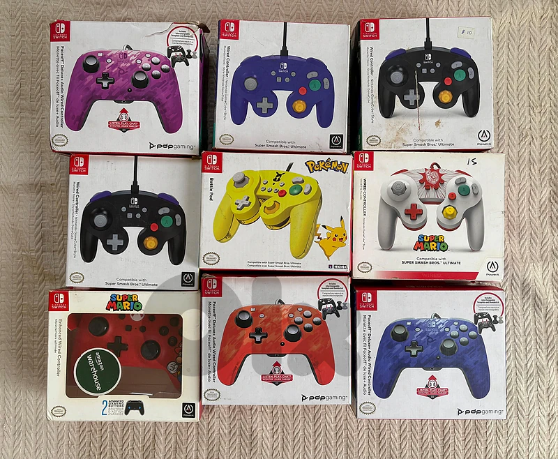 nintendo, xbox and more controllers
