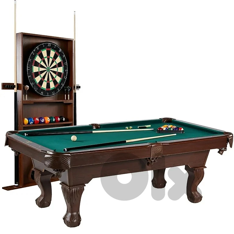 Brighton 7FT Billiard Table with Dartboard Cabinet made in USA