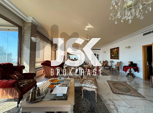 L21732 Spacious Apartment With Sea View For Rent in Beit Meri