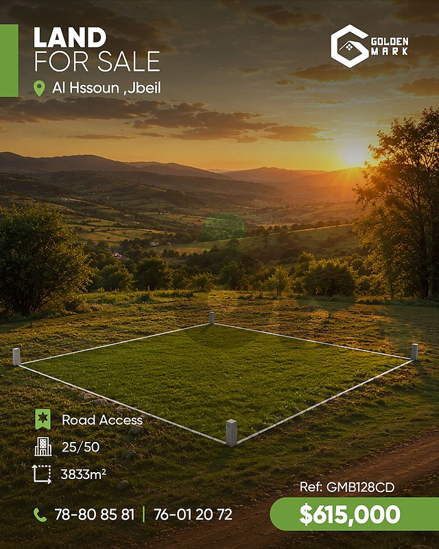 GMB128CD - Industrial Land For Sale In Hsoun -أرض صناعية للبيع الحصون