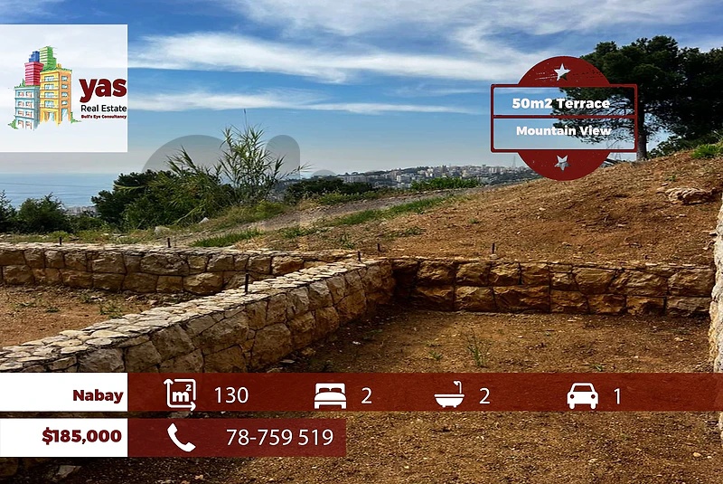Nabay 130m2 | 50m2 Terrace | Mountain View | Prime Location | TCH