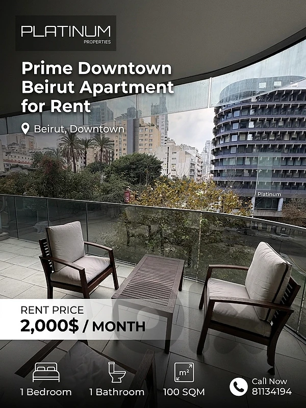 Apartment for rent in downtown beirut