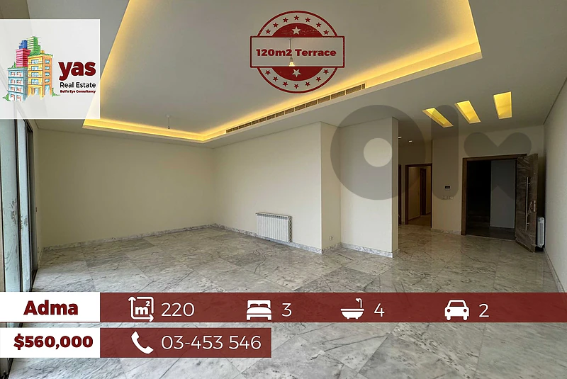 Adma 220m2 | 120m2 Terrace | New Apartment | Luxury | Sea View | TYT