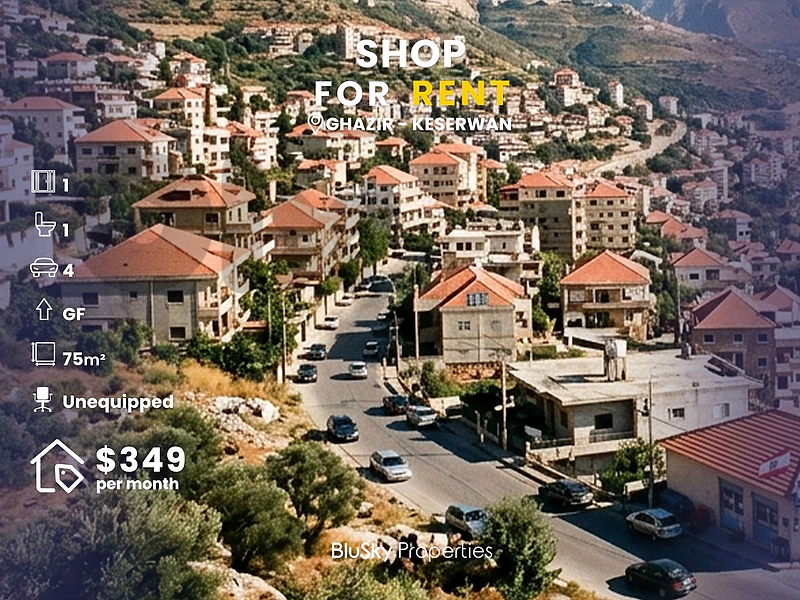 Shop For RENT In Ghazir محل للإيجار #CA