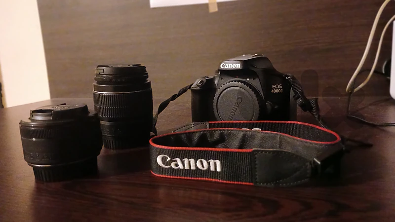 Camera 4000d with lens 50mm 1.8+ lens 18-55mm