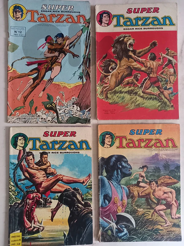 four vintage 70's super tarzan magazines
