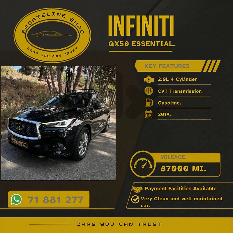Infiniti QX50 2019 Super clean AWD (payment Facility)