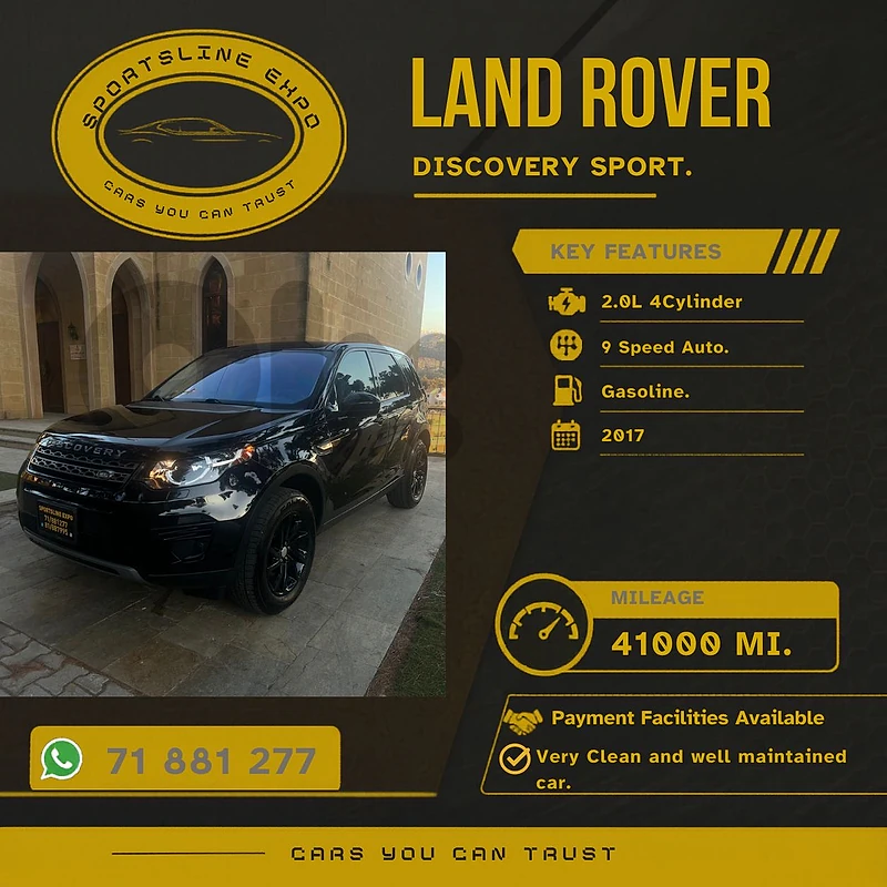 Land Rover Discovery Sport 2017 4WD 41,xxx Miles (payment facility)