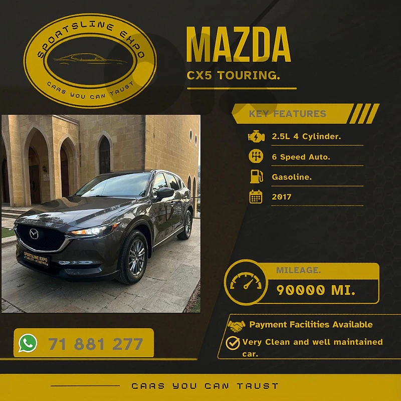 CX-5 AWD Touring 2017 2 Original Keys Super clean (payment facility)