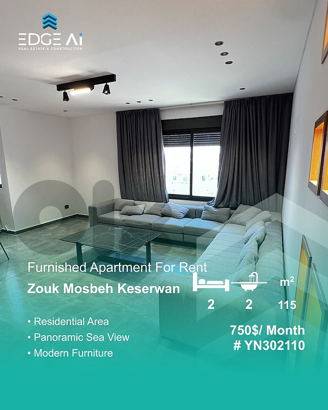 Furnished Apartment for rent , Zouk mosbeh,#YN302110