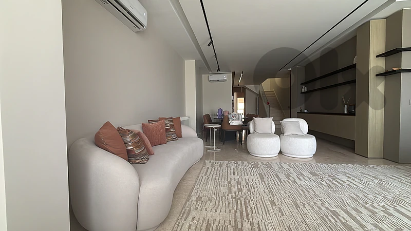 4 seater sofa without the cushions and 2 upholsted chairs