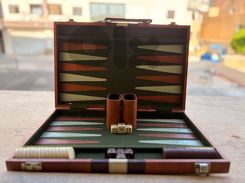 vintage backgammon set (tawla)