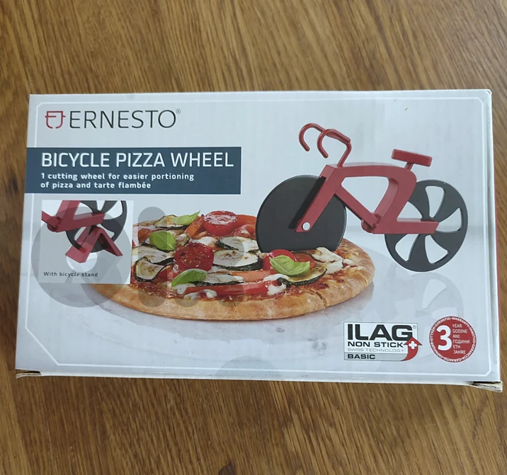 ernesto bicycle pizza wheel
