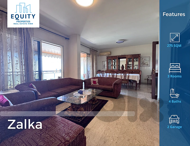 275 SQM Apartment For Sale In Zalka شقة للبيع #RH53155
