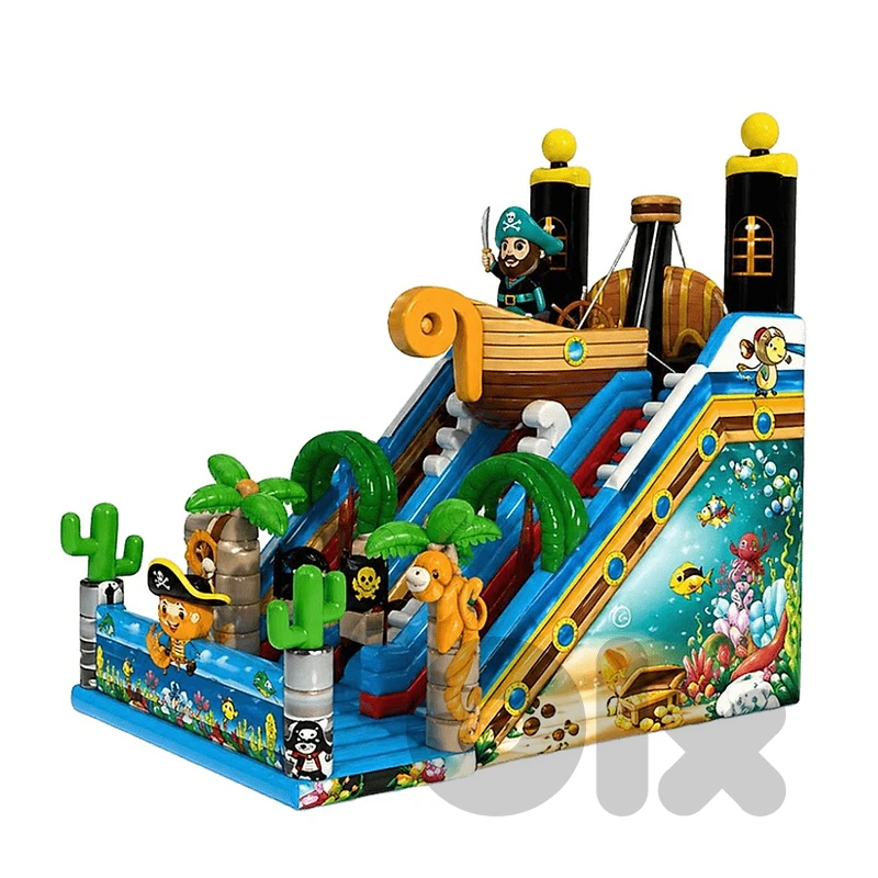 Pirate Themed Inflatable Outdoor Slide 800x500x600 CM - زحليطة خارجية