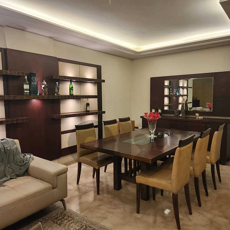 full dinning room with 8 chairs