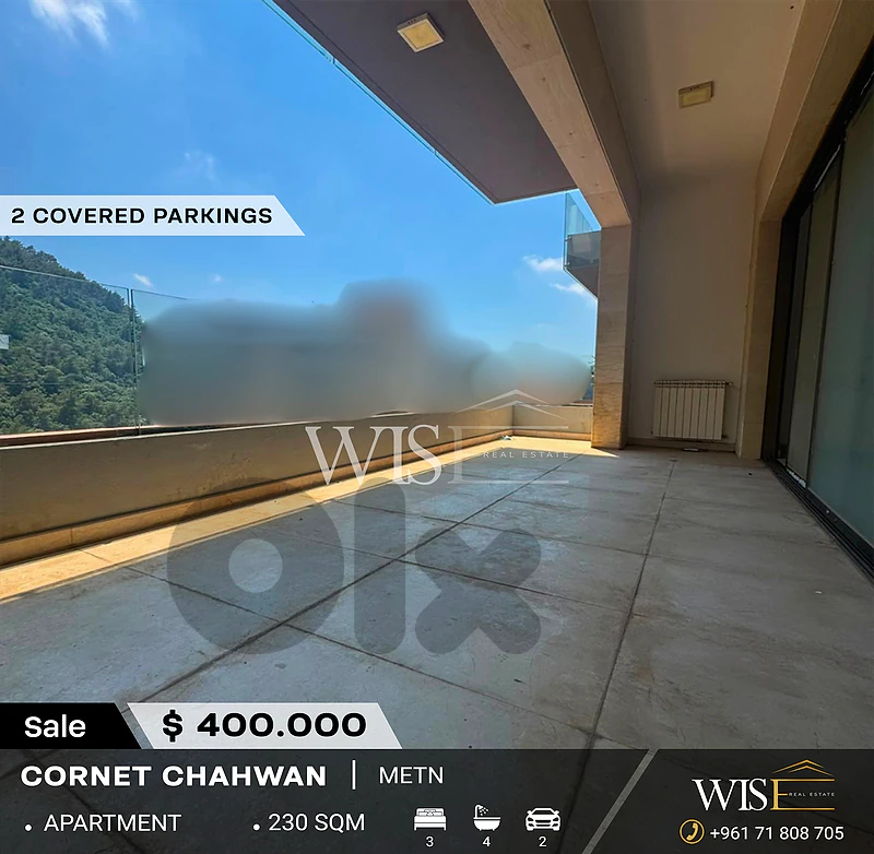 🏡 230 SQM Apartment for SALE in Cornet Chahwan!