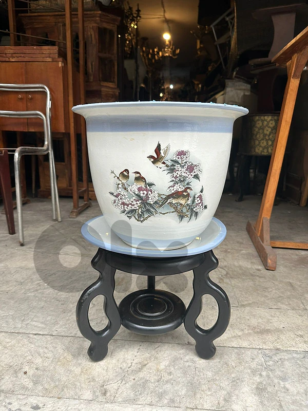Antique chinese pôt flower big size 65cm