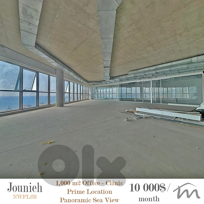Jounieh | Class A 1,000m² Office | Prime Location | Panoramic Sea View
