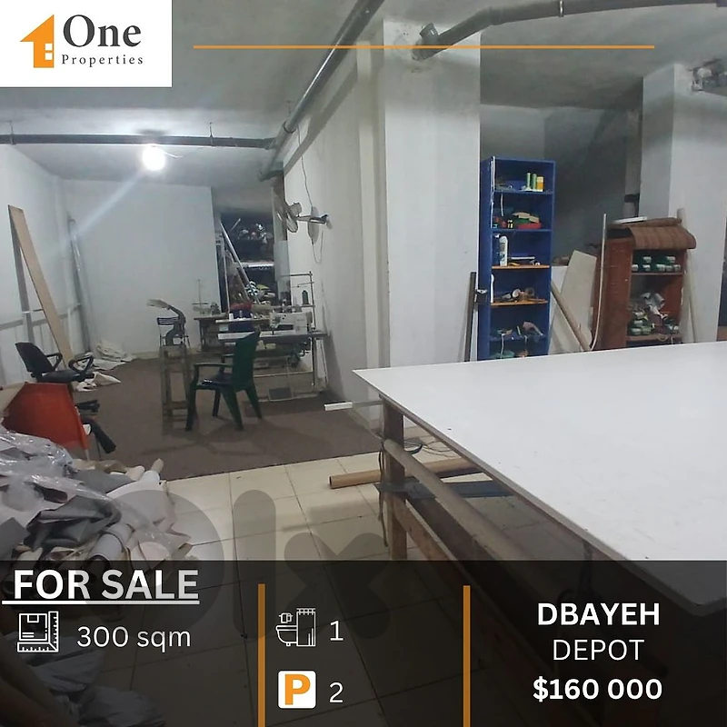 WAREHOUSE FOR SALE IN DBAYEH