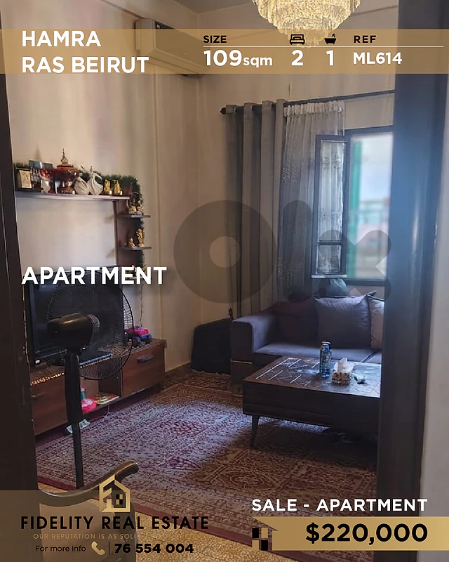 Apartment for sale in Hamra ML614 شقة  للبيع في الحمرا