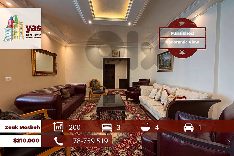 Zouk Mosbeh 200m2 | Furnished | Classy Area | Prime Location | EH/RH