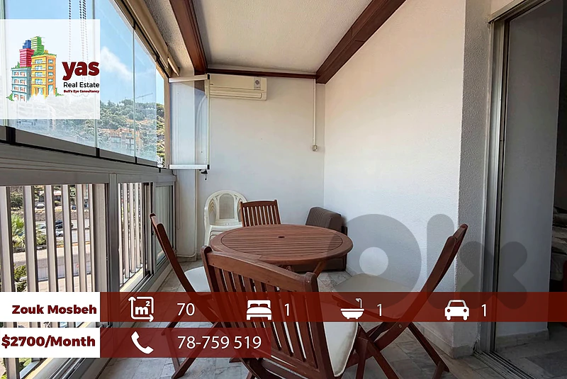 Zouk Mosbeh 70m2 | Chalet | Rent | Prime Location | Mountain View | EH
