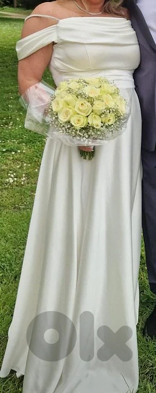 white satin dress
