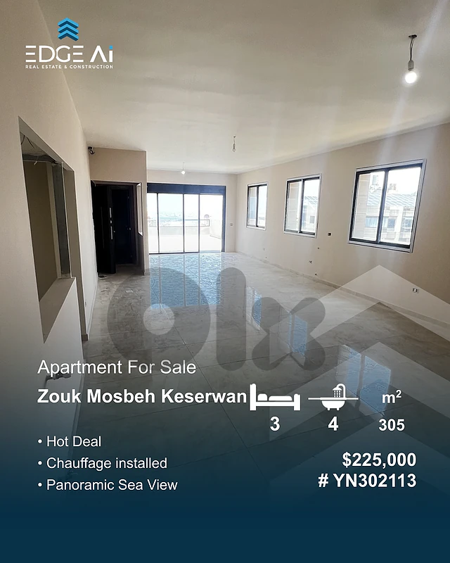 Apartment for sale,Zouk mosbeh,#YN302113