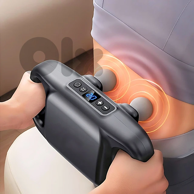 Handheld Deep Tissue Massage Gun — 20 Speeds, 4 Heads