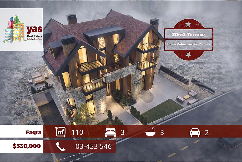 Faqra 110m2 | Under Construction | Duplex | 20m2 Terrace | DA