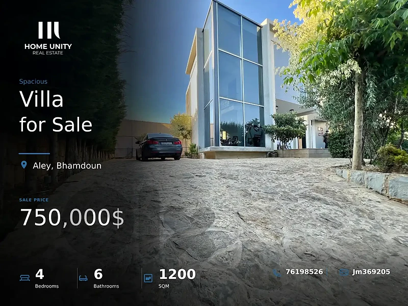 4-bedrooms Villa with pool for Sale , located in Bhamdoun , Aley