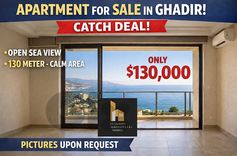 Apartment for sale in Ghadir 130m2 Full Sea View/غادير