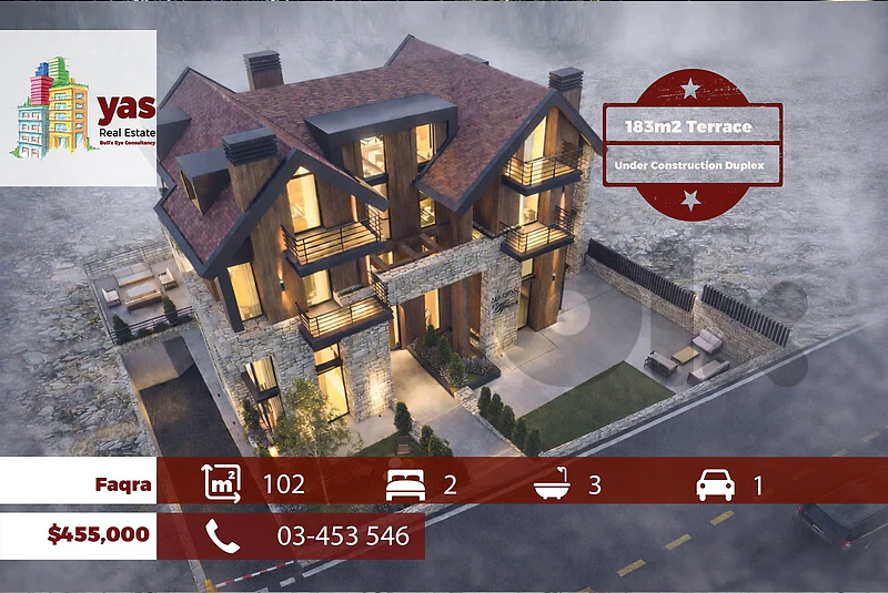 Faqra 102m2 | 183m2 Terrace | Pyt Facilities | Duplex | DA |