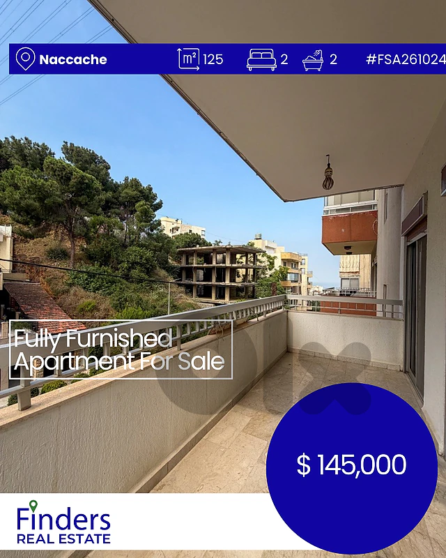 Apartment for sale in Naccache! شقة للبيع في النقاش!